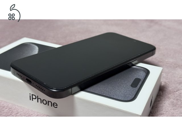 iPhone 15 Pro Max 256GB - AKKU 95% - Black Titanium, kártyafüggetlen, hibátlan állapot