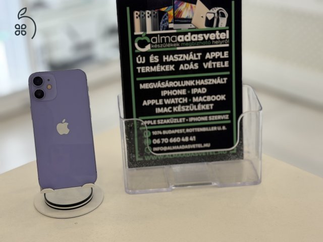iPhone 12 Mini 64GB Független Megkímélt/1-3 hónap gar./Akku 100%/p4642