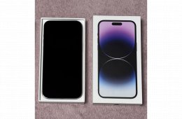 Új iPhone 14 Pro Max 128GB - AKKU 100% - Jótállás 2026.05.-hóig, kártyafüggetlen, hibátlan állapot