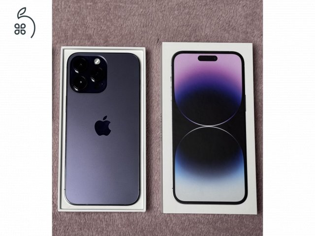 Új iPhone 14 Pro Max 128GB - AKKU 100% - Jótállás 2026.05.-hóig, kártyafüggetlen, hibátlan állapot