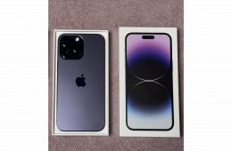 Új iPhone 14 Pro Max 128GB - AKKU 100% - Jótállás 2026.05.-hóig, kártyafüggetlen, hibátlan állapot