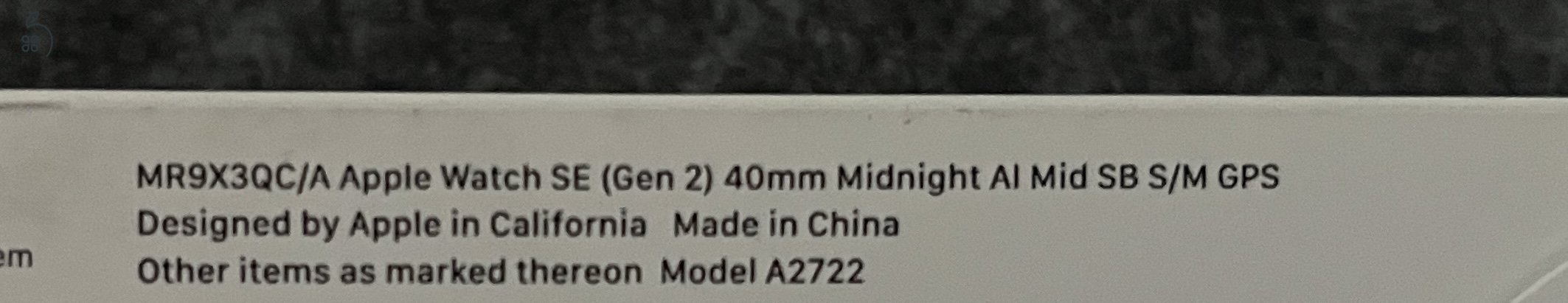 Apple Watch SE Gen2 GPS 40mm