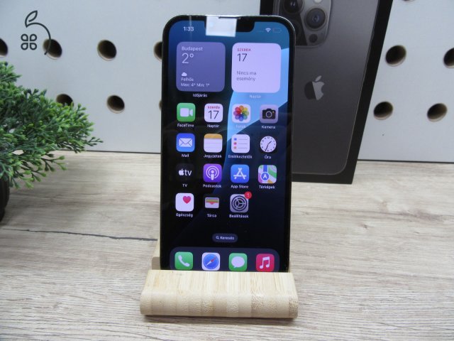 Apple iPhone 13 Pro – Graphite – ProMotion 120 Hz + tripla kamera + prémium acél keret – 128 GB – Használt, szép állapot – 100% akku – 3 hónap garancia