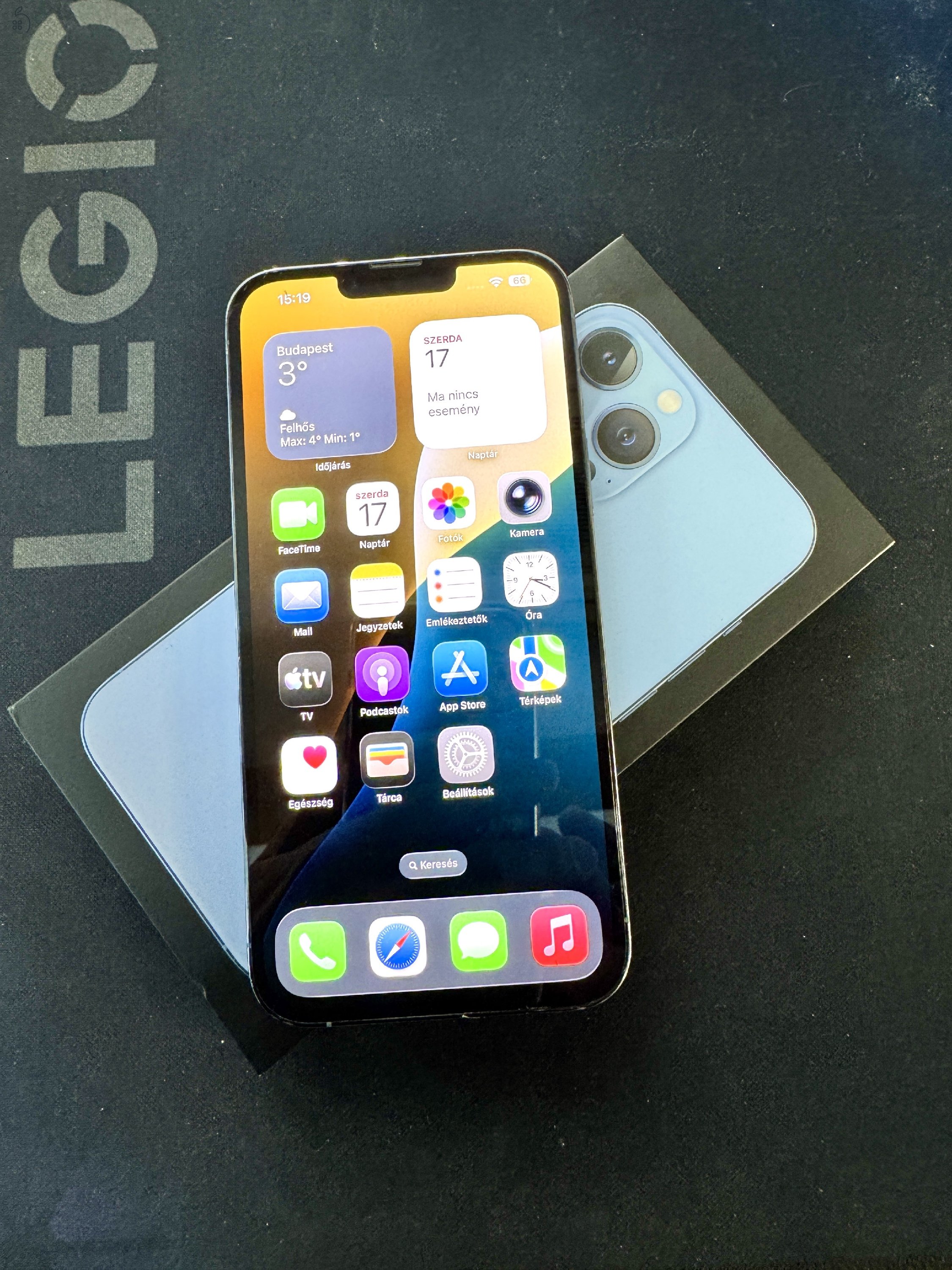 512GB-os(!!!)  iPhone 13 Pro Max egy 256-os árában! Sierra Blue, 30 nap garancia!