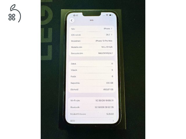 512GB-os(!!!)  iPhone 13 Pro Max egy 256-os árában! Sierra Blue, 30 nap garancia!