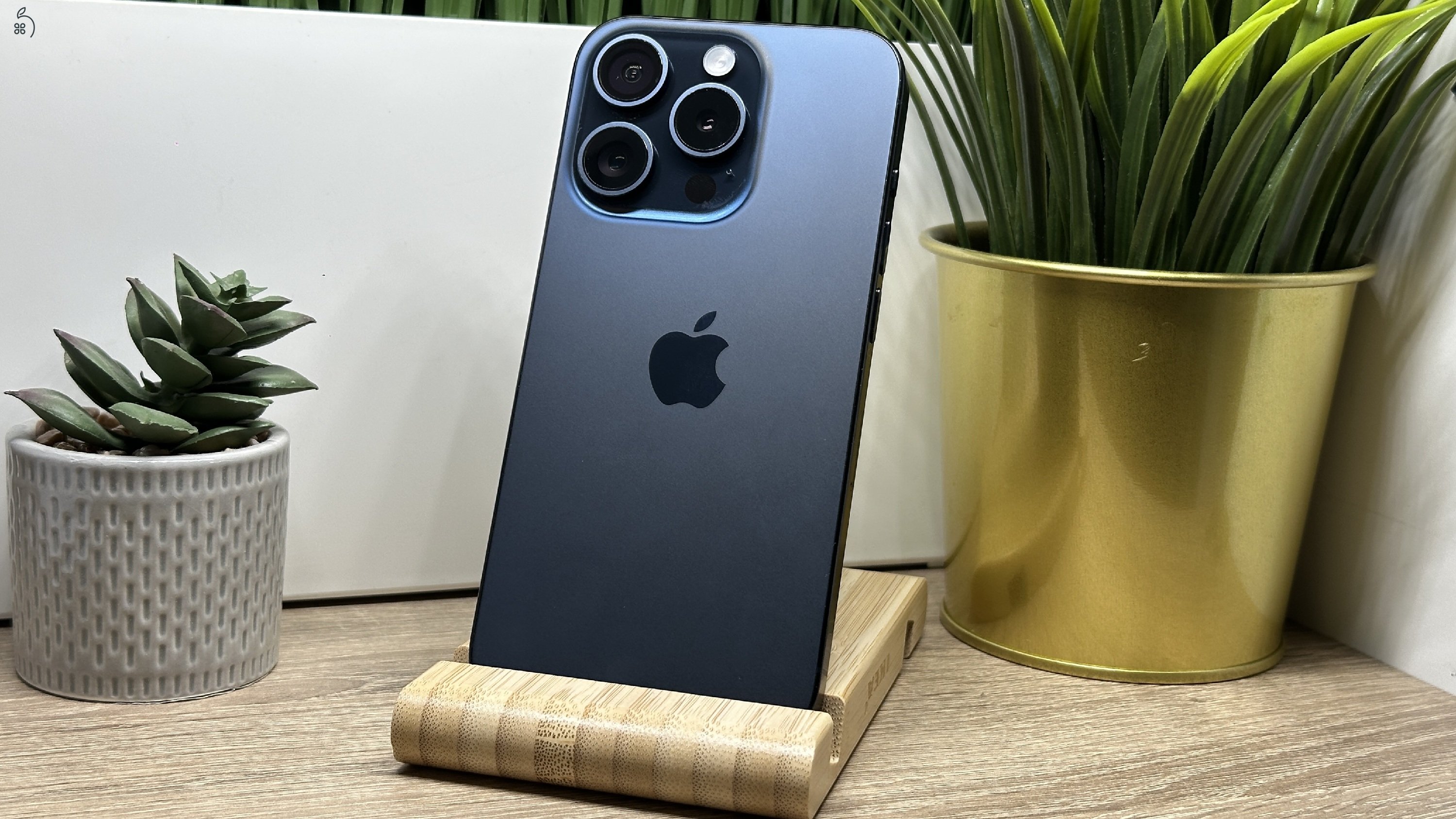  iPhone 15 Pro 256GB Kék, Független - 1 ÉV Garancia, Számla 