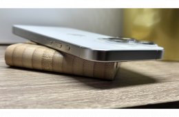  iPhone 15 Pro 256GB Fehér, Független - 1ÉV Garancia, Számla 