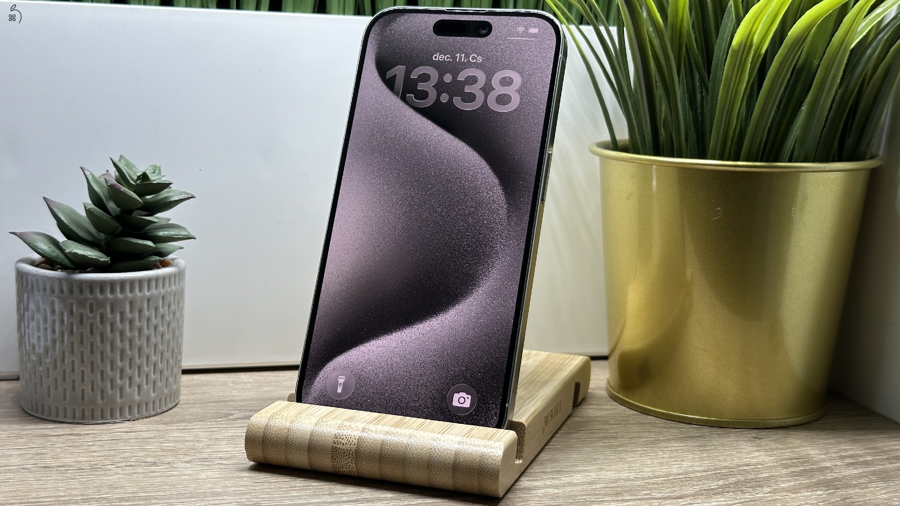  iPhone 15 Pro 256GB Fehér, Független - 1ÉV Garancia, Számla 