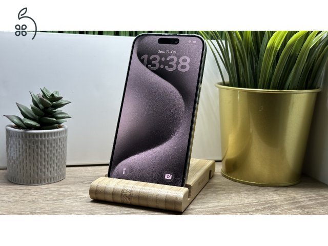  iPhone 15 Pro 256GB Fehér, Független - 1ÉV Garancia, Számla 