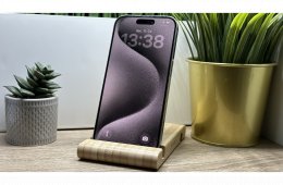  iPhone 15 Pro 256GB Fehér, Független - 1ÉV Garancia, Számla 