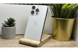  iPhone 15 Pro 256GB Fehér, Független - 1ÉV Garancia, Számla 