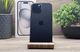 iPhone 15 Black 256GB 2 ÉV Garanciával Számlával