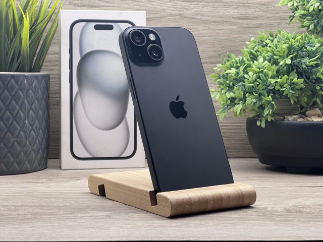 iPhone 15 Black 256GB 2 ÉV Garanciával Számlával