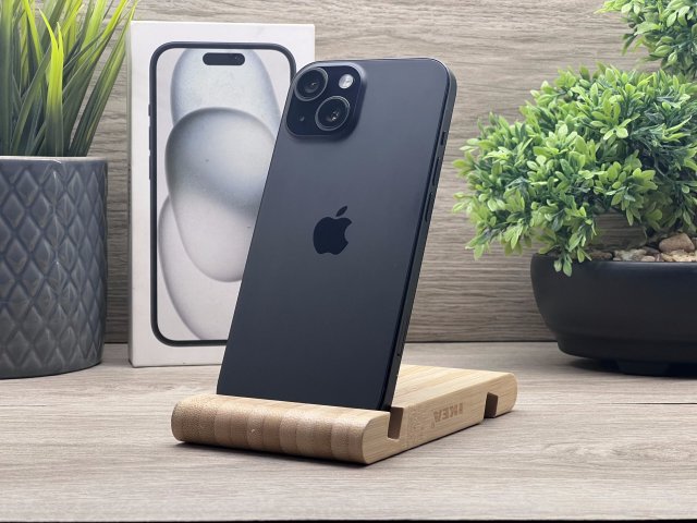 iPhone 15 Black 256GB 2 ÉV Garanciával Számlával