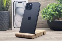 iPhone 15 Black 256GB 2 ÉV Garanciával Számlával