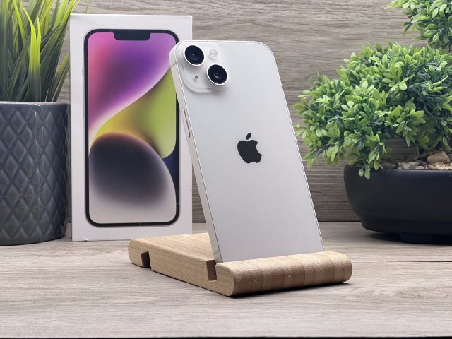 Hibátlan iPhone 14 Starlight 128GB 2 ÉV Garanciával Számlával 91% Akku