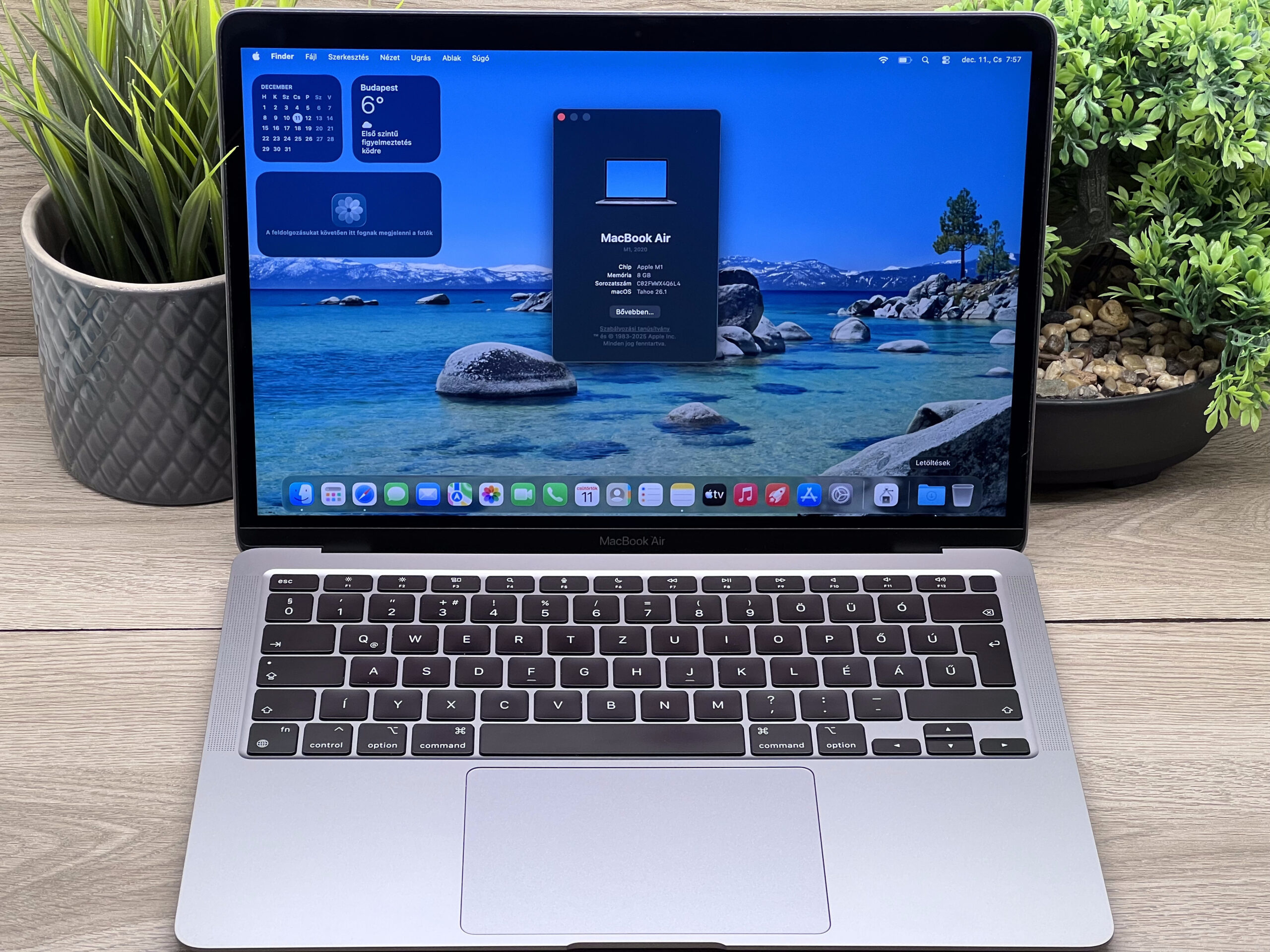 Hibátlan MacBook Air 2020 M1 13”256GB 2 ÉV Garanciával Számlával 91% Akku