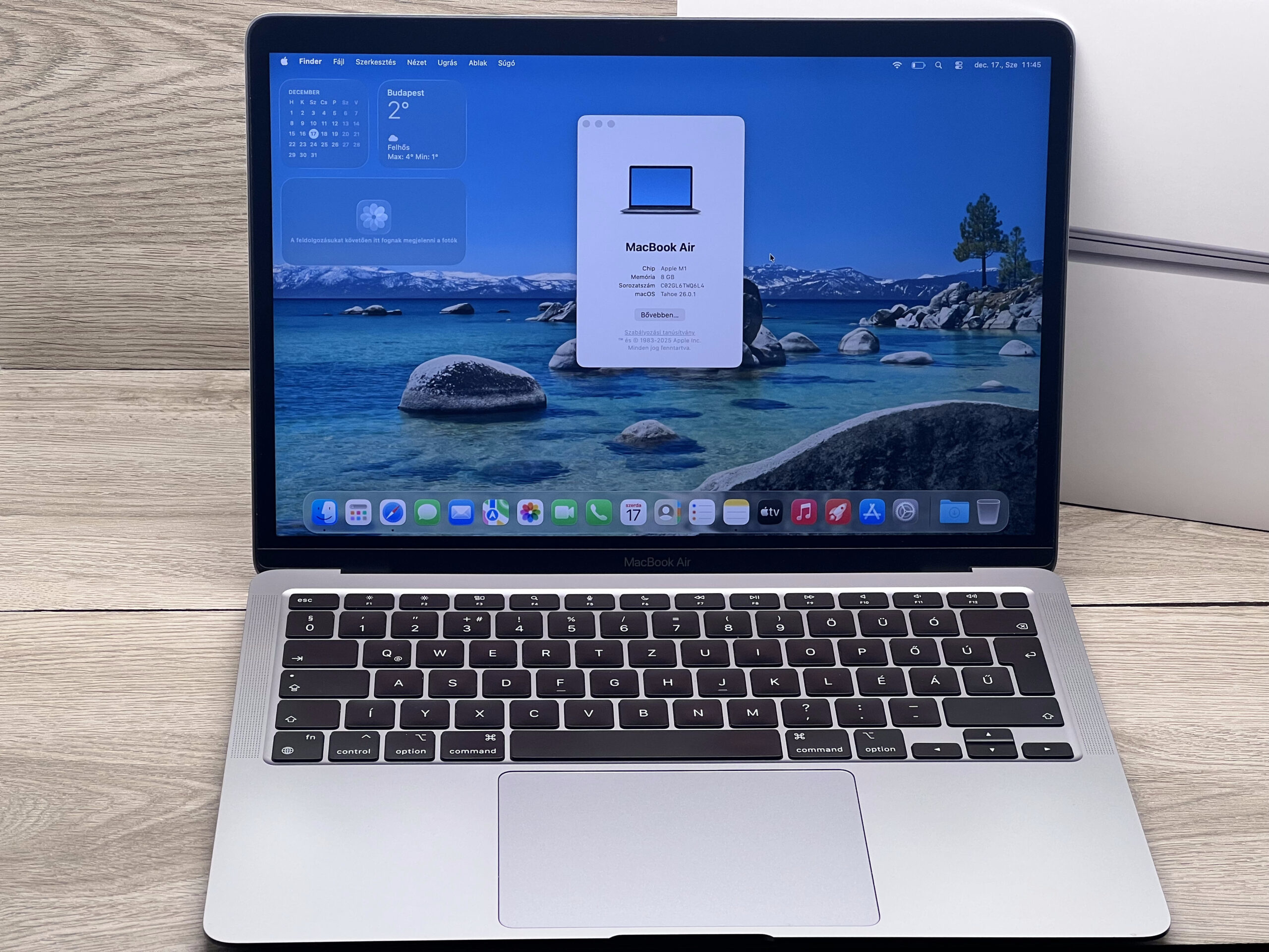 Hibátlan MacBook Air 2020 M1 13”256GB 2 ÉV Garanciával Számlával 92% Akku