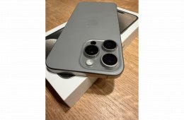 iPhone 15 Pro Max Natural Titanium 256 Gb újszerű állapotban eladó