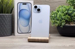iPhone 15 Blue 128GB 2 ÉV Garanciával Számlával 90% Akku