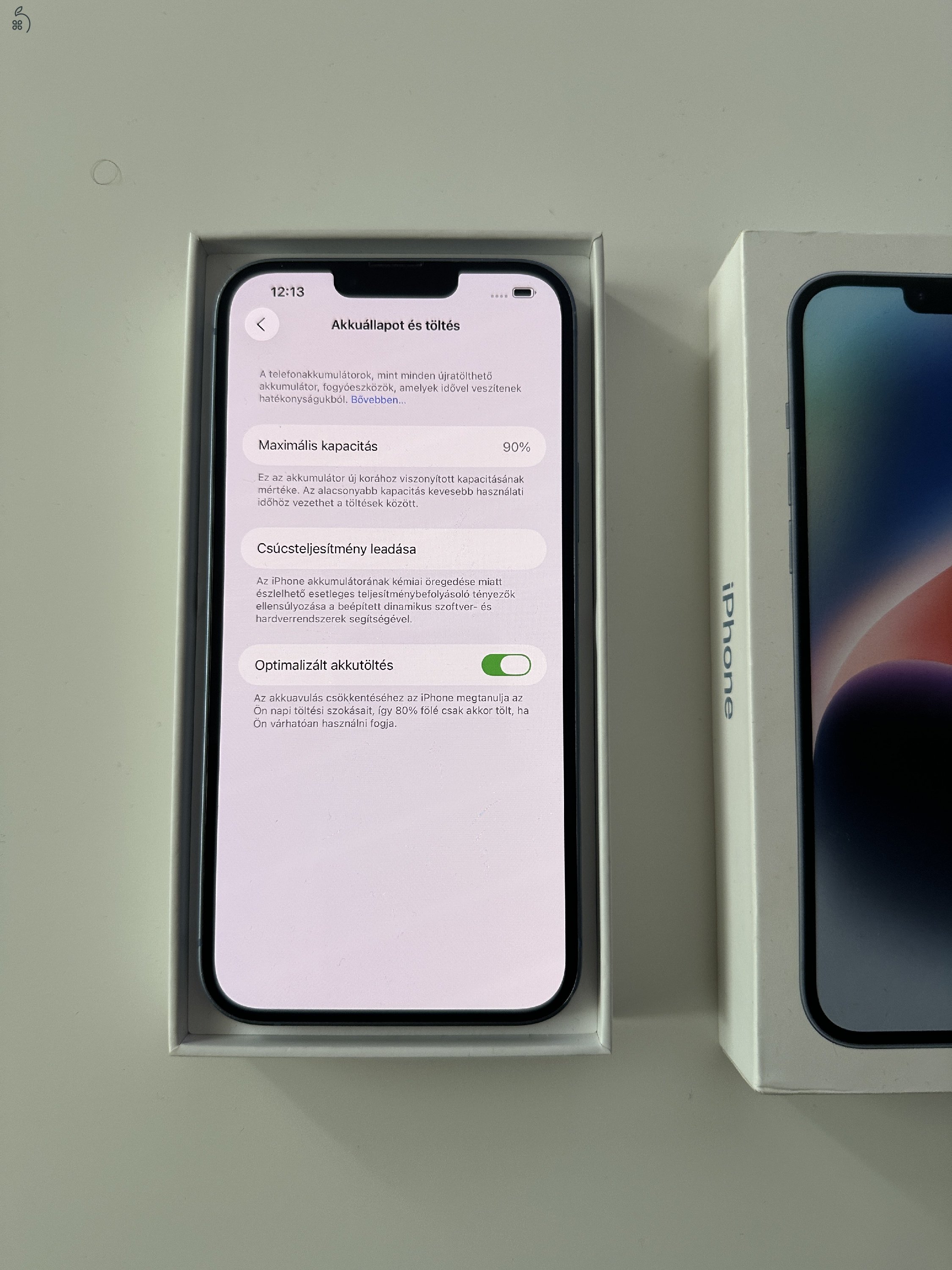 iPhone 14 Plus 128gb kék 90% akku