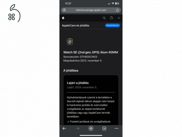 Apple Watch SE 2022 GPS, Starlight Aluminium 40mm