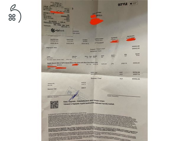 Apple Watch SE 2 (v3, 2024) 40mm Silver – 2 hetes, iSTYLE számlával, Garanciával!