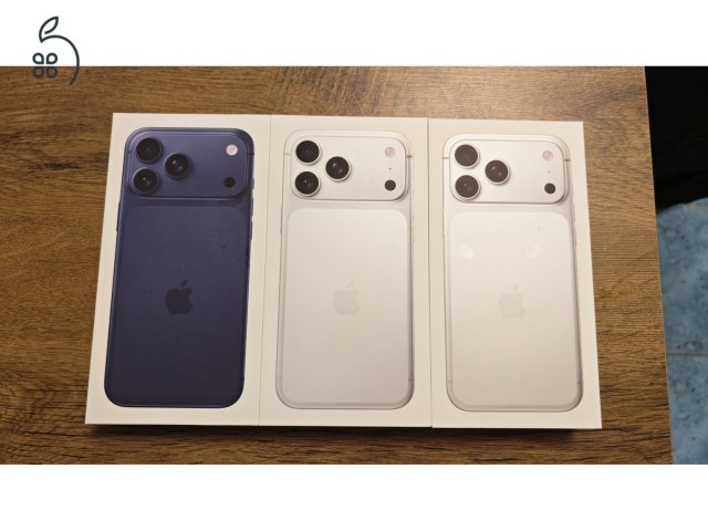 iPhone 17 Pro Max 256GB Ezüst és mélykék 3db vadonat új bontatlan. Céges vásárlásvolt