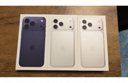 iPhone 17 Pro Max 256GB Ezüst és mélykék 3db vadonat új bontatlan. Céges vásárlásvolt