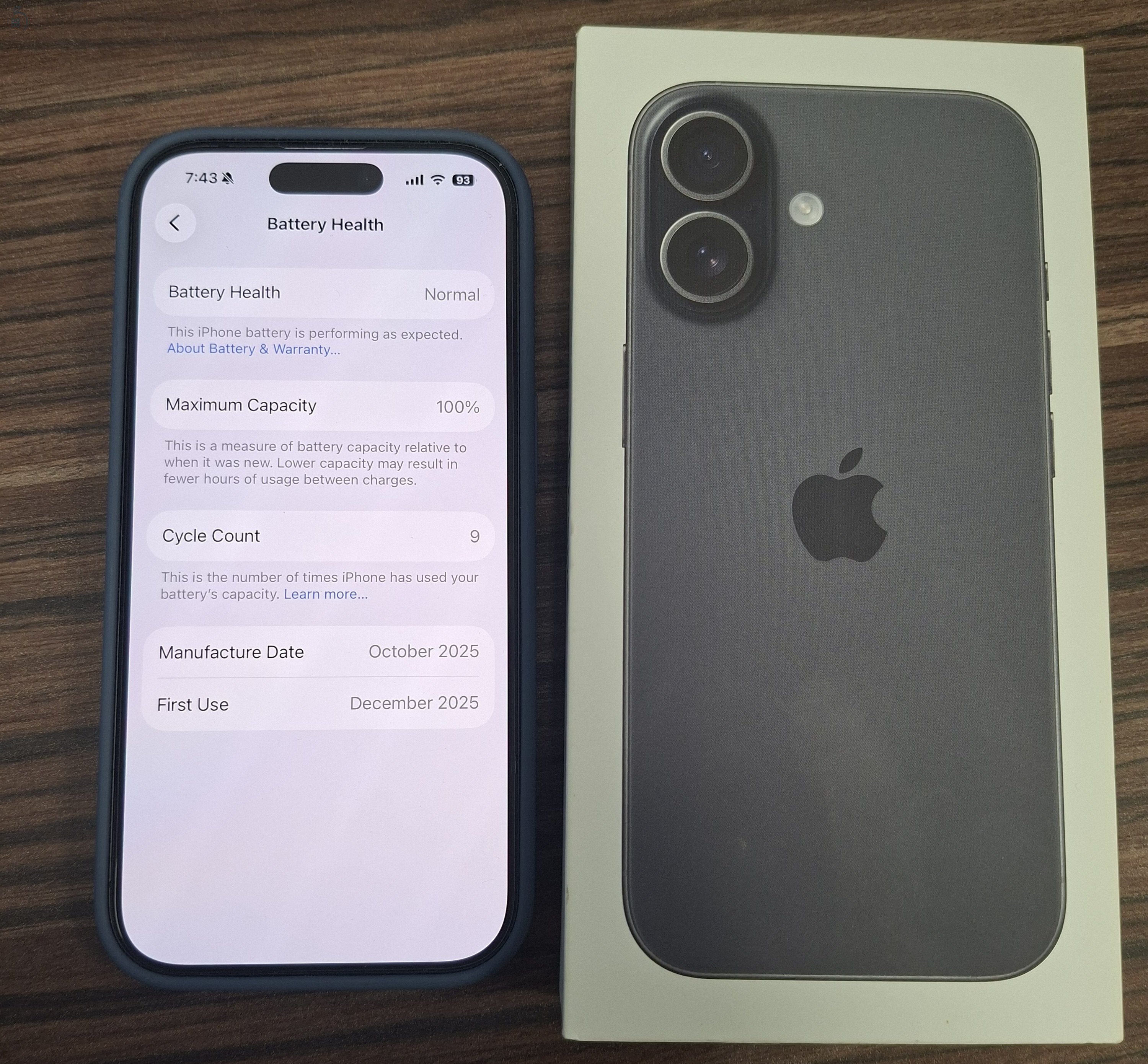 iPhone 17 black, 256GB, 9 ciklus, hibátlan