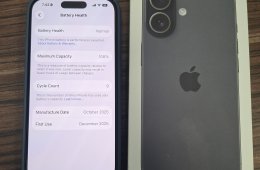 iPhone 17 black, 256GB, 9 ciklus, hibátlan