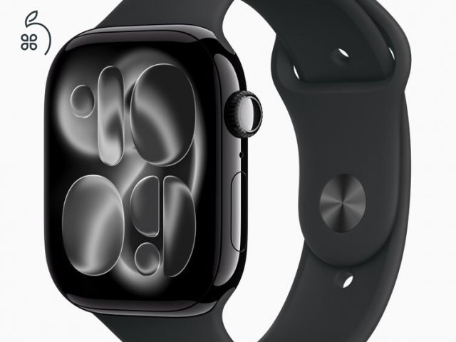 Apple Watch Series 11 46mm - Jet Black Alumínium Tok Fekete Sportszíj M/L - Csak 1db!