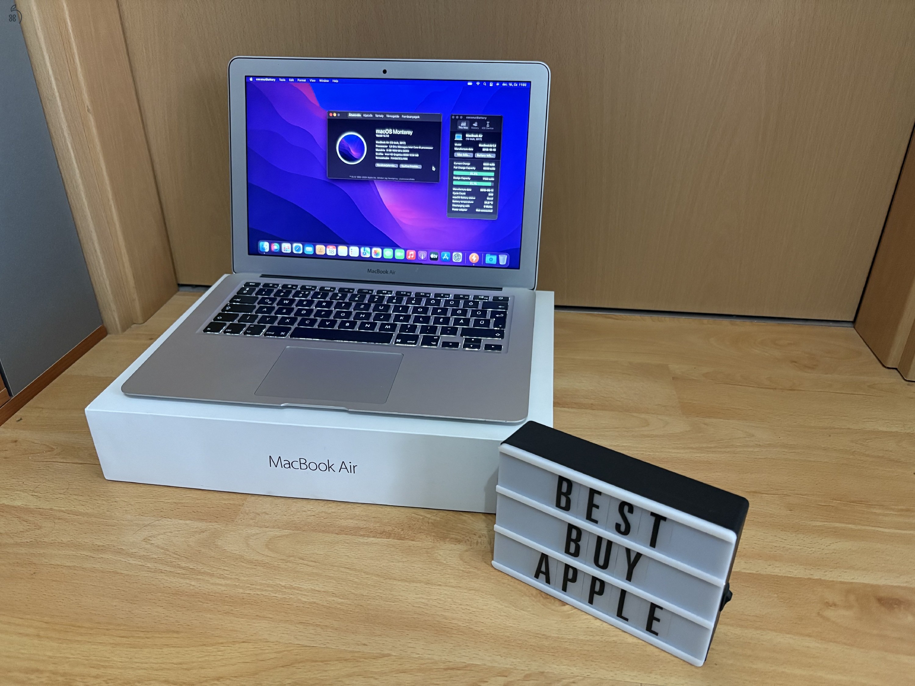 2017 MacBook Air 13 / i5 / 8GB / 128GB SSD / 93%-os Aksival Eladó ! ! !