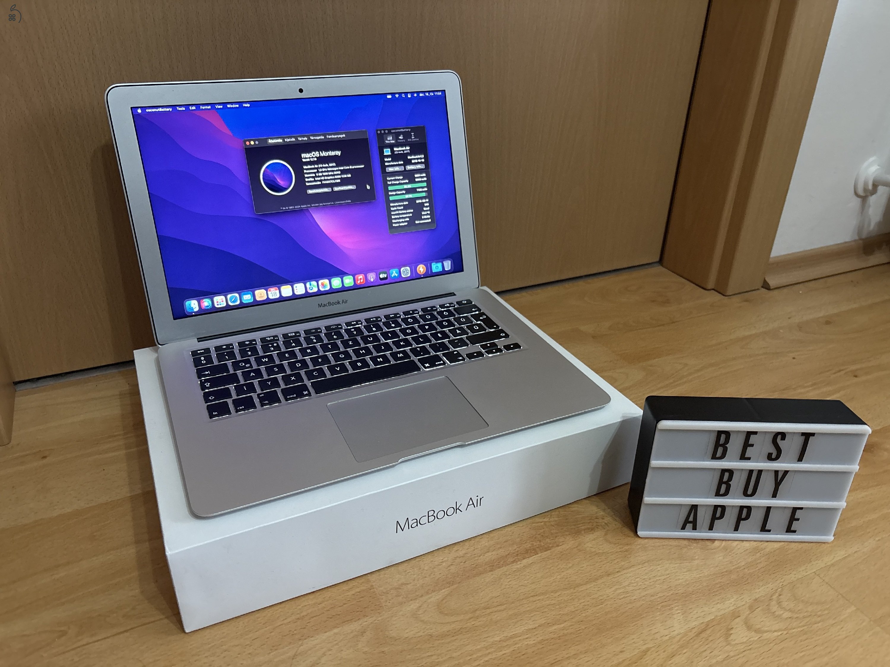 2017 MacBook Air 13 / i5 / 8GB / 128GB SSD / 93%-os Aksival Eladó ! ! !