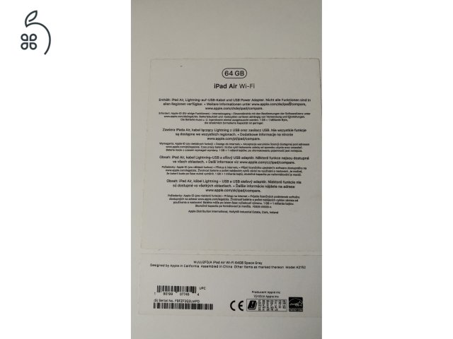 iPad Air 3 Wi-Fi 64 Gb szürke (éríntőhiba)