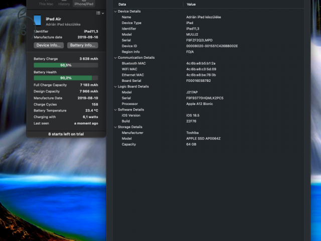 iPad Air 3 Wi-Fi 64 Gb szürke (éríntőhiba)