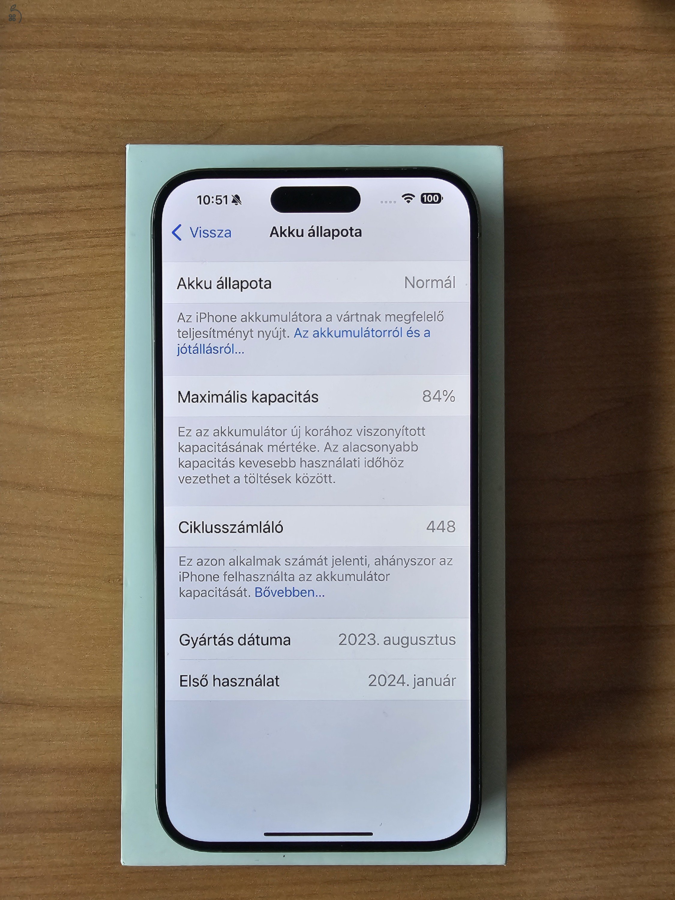 iPhone 15 Pro Max 256 GB – Natural Titanium – eladó