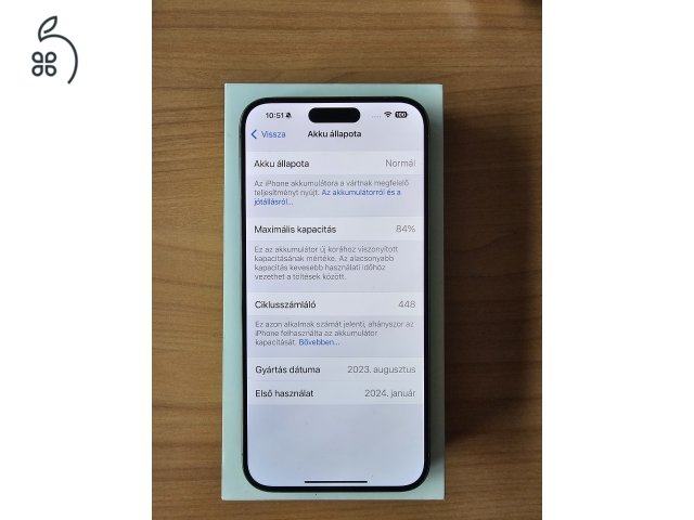 iPhone 15 Pro Max 256 GB – Natural Titanium – eladó
