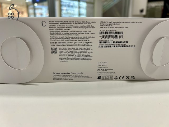 ÚJ! Apple Watch Series 11 Titanium 42mm Palaszürke Milanese 1év Gar + Beszámítás!