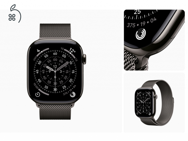 ÚJ! Apple Watch Series 11 Titanium 42mm Palaszürke Milanese 1év Gar + Beszámítás!
