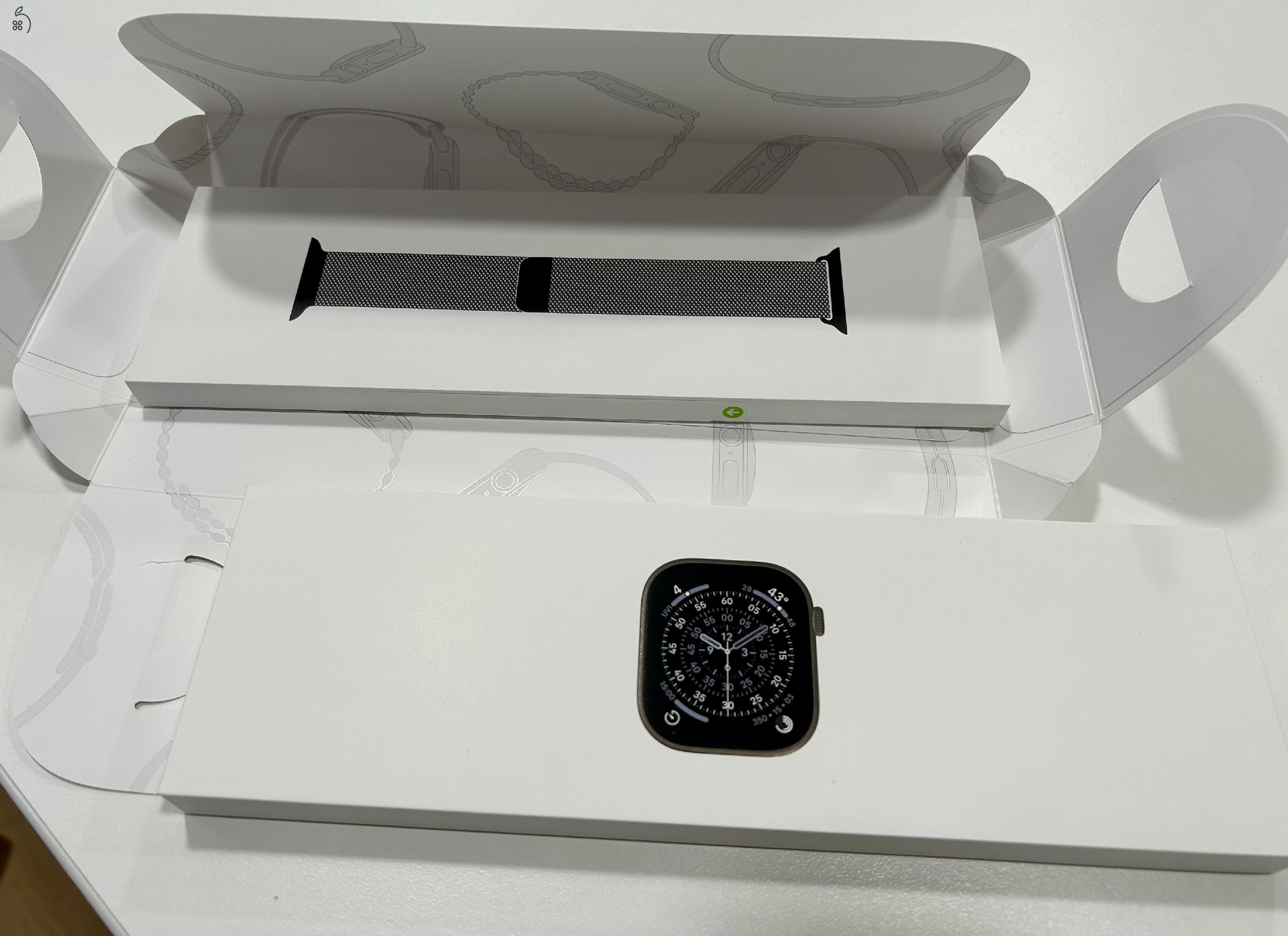 ÚJ! Apple Watch Series 11 Titanium 42mm Palaszürke Milanese 1év Gar + Beszámítás!