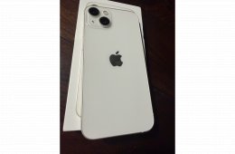 Iphone 13, 128gb fehér, 100% új akku, hibátlan állapot