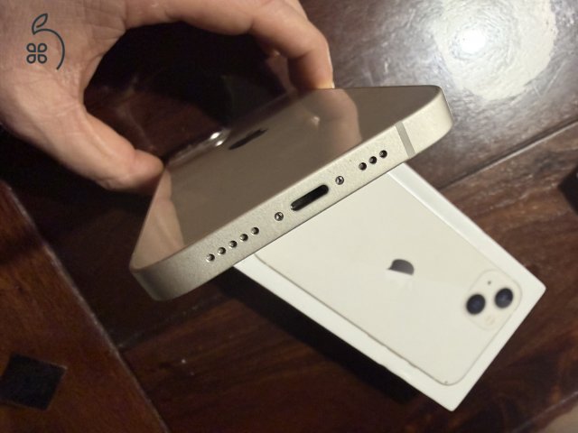 Iphone 13, 128gb fehér, 100% új akku, hibátlan állapot