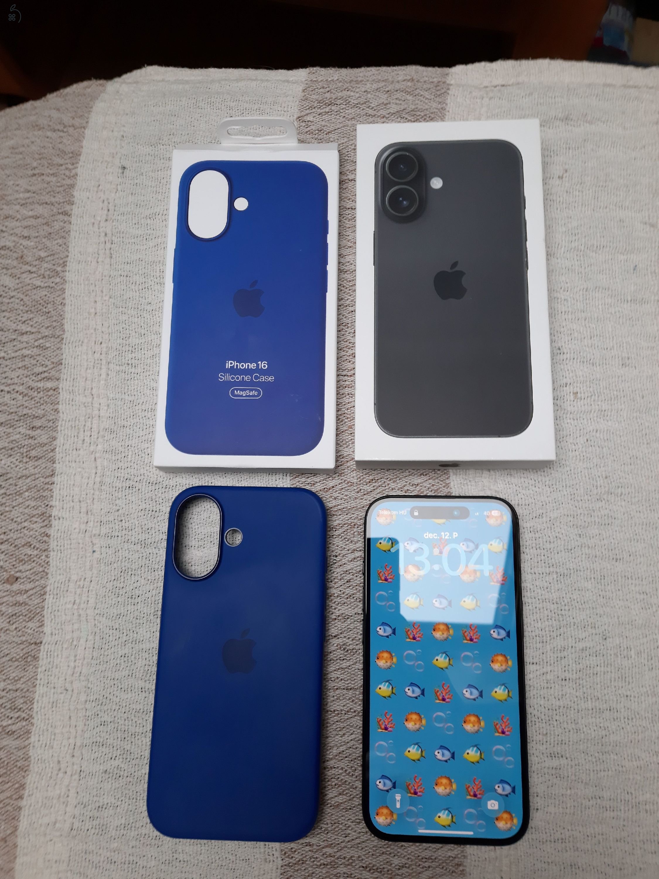 iPhone 16 256 black, gyártói jótállás 2026.04.9-ig