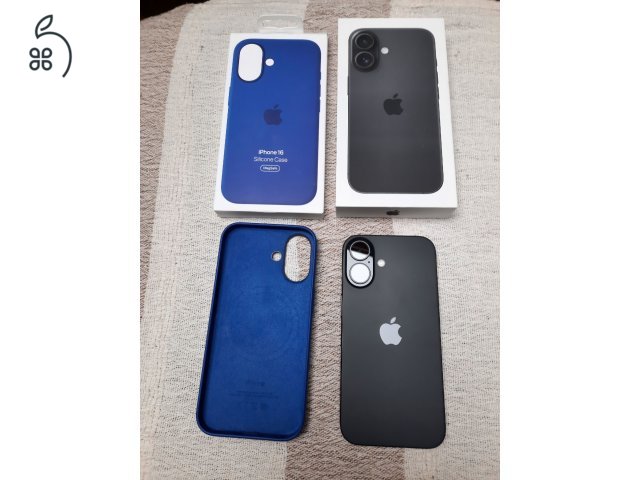 iPhone 16 256 black, gyártói jótállás 2026.04.9-ig