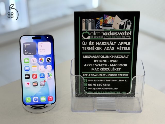 iPhone 15 Pro Max 256GB Független Karcmentes/1-3 hónap gar./Akku 90%/p4647