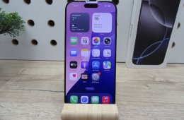 Apple iPhone 16 Pro Max – Black Titanium – 6,9” ProMotion 120 Hz, A18 Pro, 5× zoom – 256 GB – Használt, karcmentes – 98% akku – Garanciás 2027. 10. 28-ig