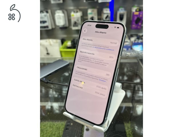 KIFOGÁSTALAN Iphone 15 128GB FÜGGETLEN, GAR 2027.06.11-ig, ÜZLETBÖL, BESZÁMITÁS/CSERE LEHETSÉGES