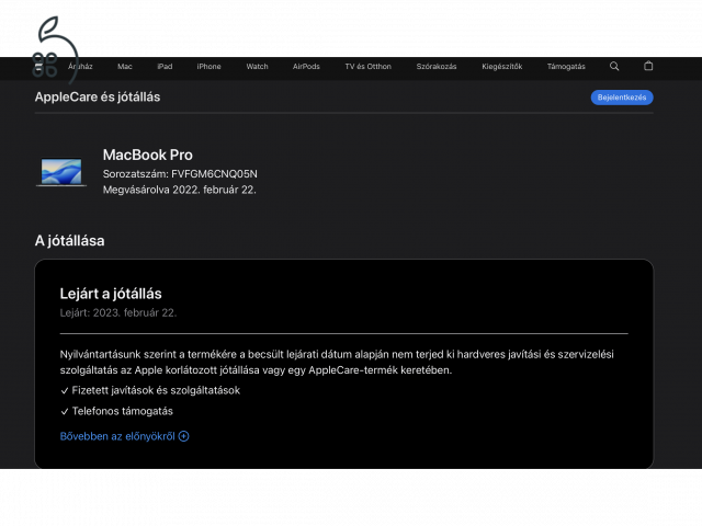 Apple MacBook Pro 13,3” Touch Bar (2020, M1, 16 GB RAM, 512 GB SSD) – Hibátlan állapot, dobozos!