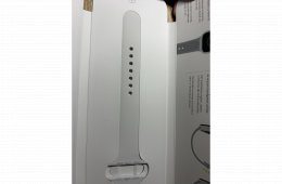 Gyári Apple Watch óraszíj, szilikon pánt (42-44-46-49 mm modellekhez), M/L és S/M méretben, fehér